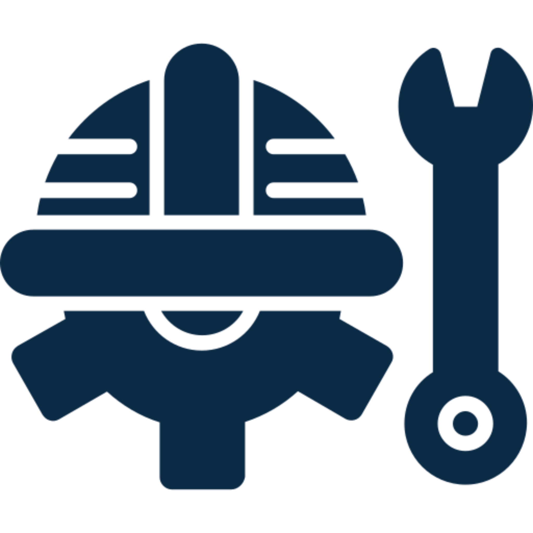 Hard hat and wrench icon.